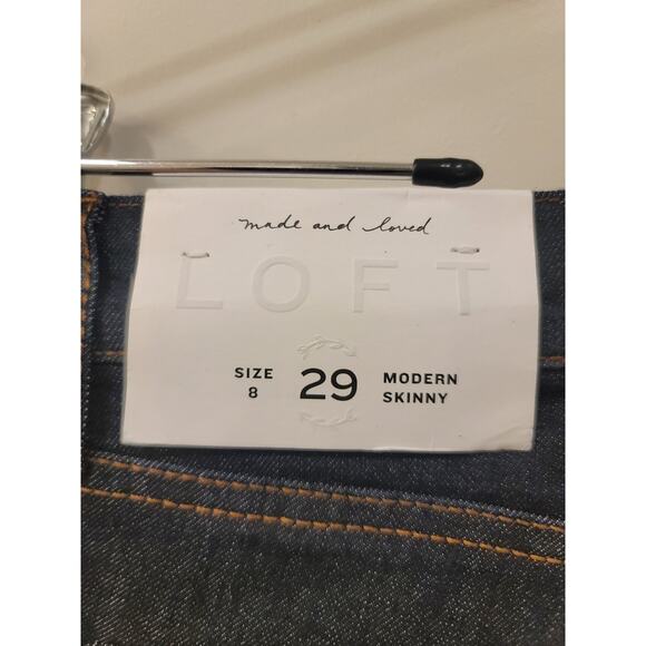 Ann Taylor Loft Modern Skinny Jeans in Dark Wash - Picture 5 of 8